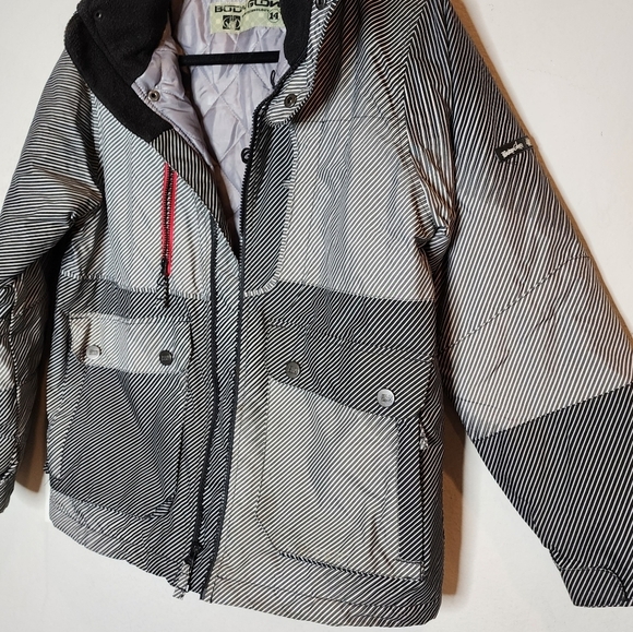 Body Glove Grey Stripe snow ski coat.  Boys size 14.. - Picture 10 of 16